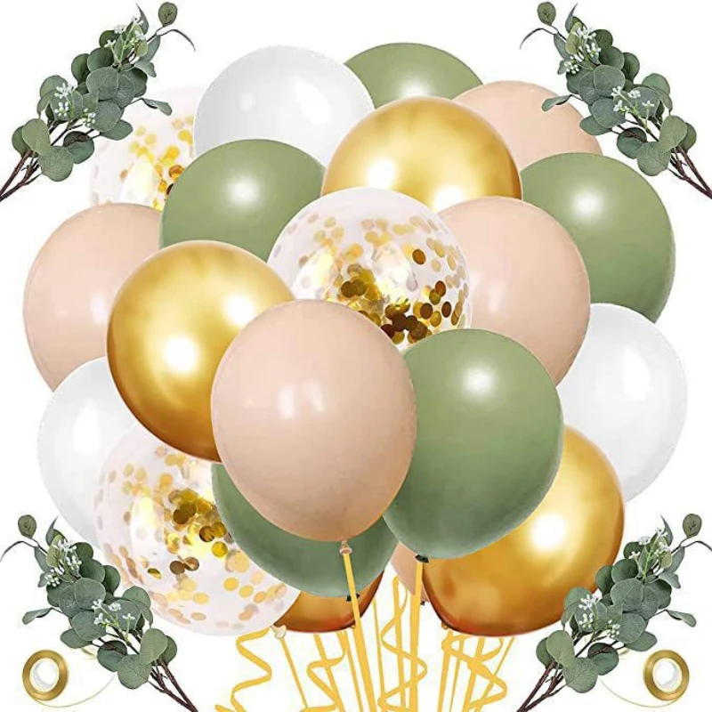 Blush balloon Sage retro green tone balloon bride birthday forest party