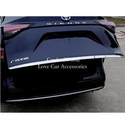 Stainless Steel Trunks Tail Door Strips Rear Bumper Corner Cover Garnish Trims For Toyota Sienna XL40 2021-2026 Car Accessories
