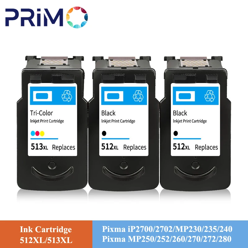 PG512 CL513 PG 512 CL 513 PG-512 Ink Cartridge Compatible for Canon Pixma MP230 MP250 MP240 MP270 MP480 MX350 IP2700 Printer