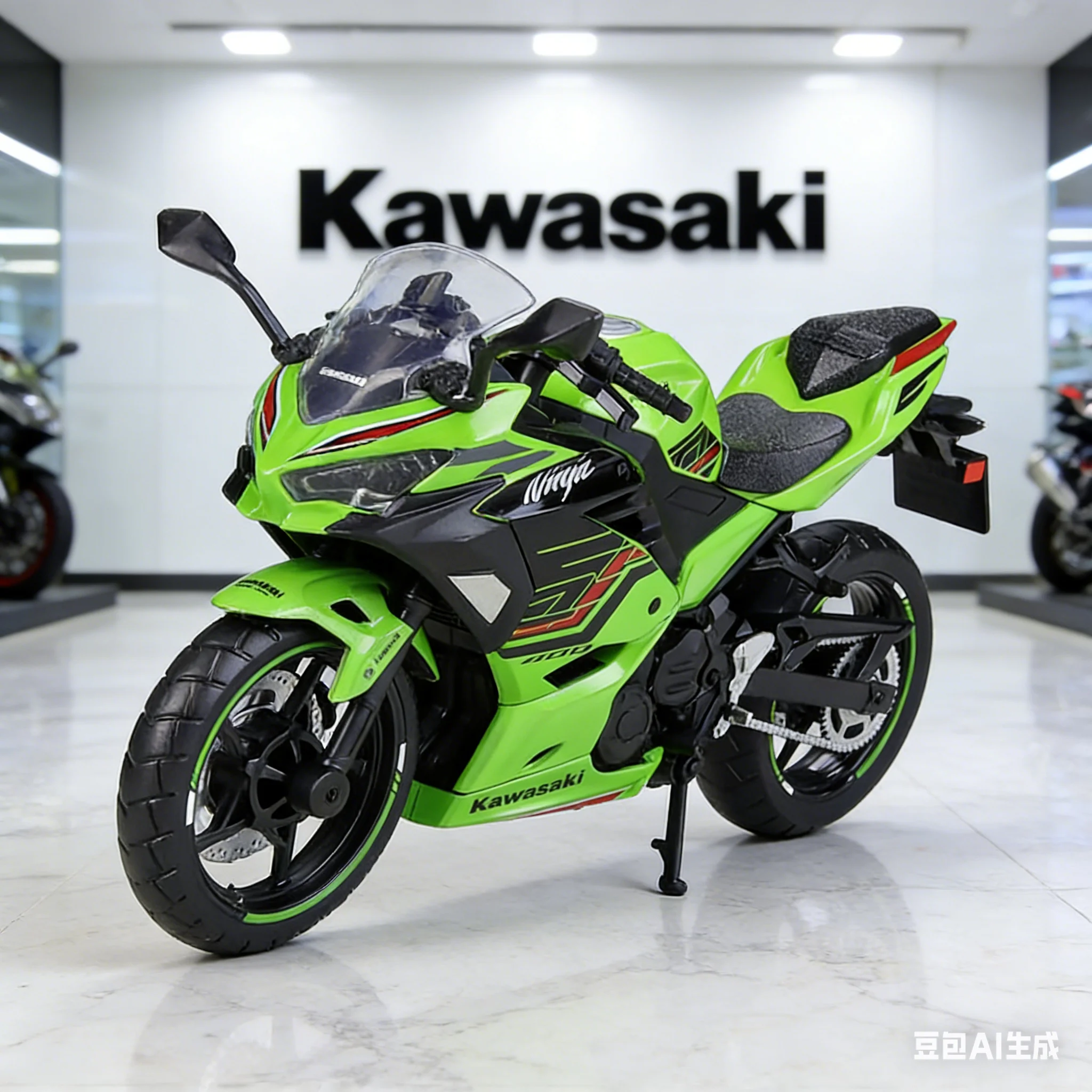

1/12 Kawasaki Ninja 400 Die Cast Motorcycle Model Toy Vehicle Collection Autobike Shork-Absorber Off Road Autocycle Toys Car