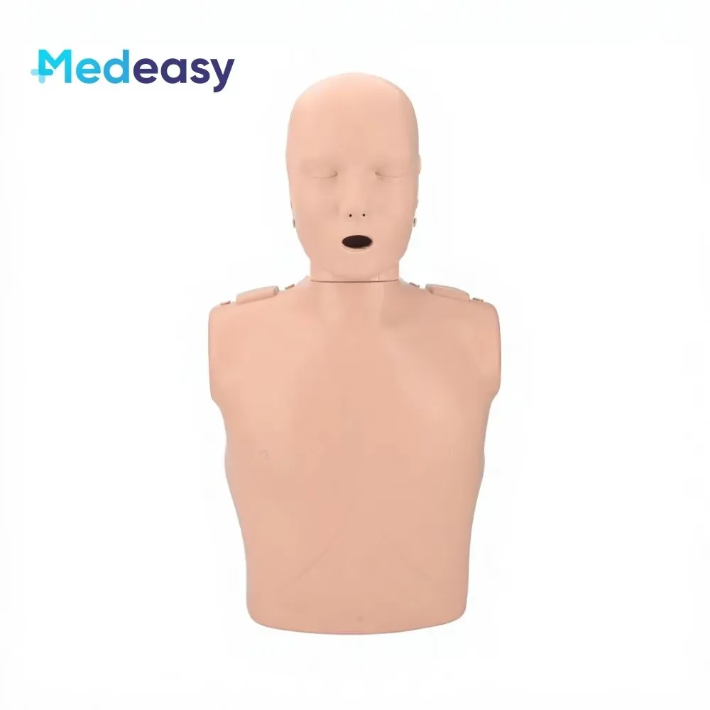 High Quality Durable Advanced Half Body PVC LED Light CPR Manikin Detachable First Aid Training Simulator with Feedback