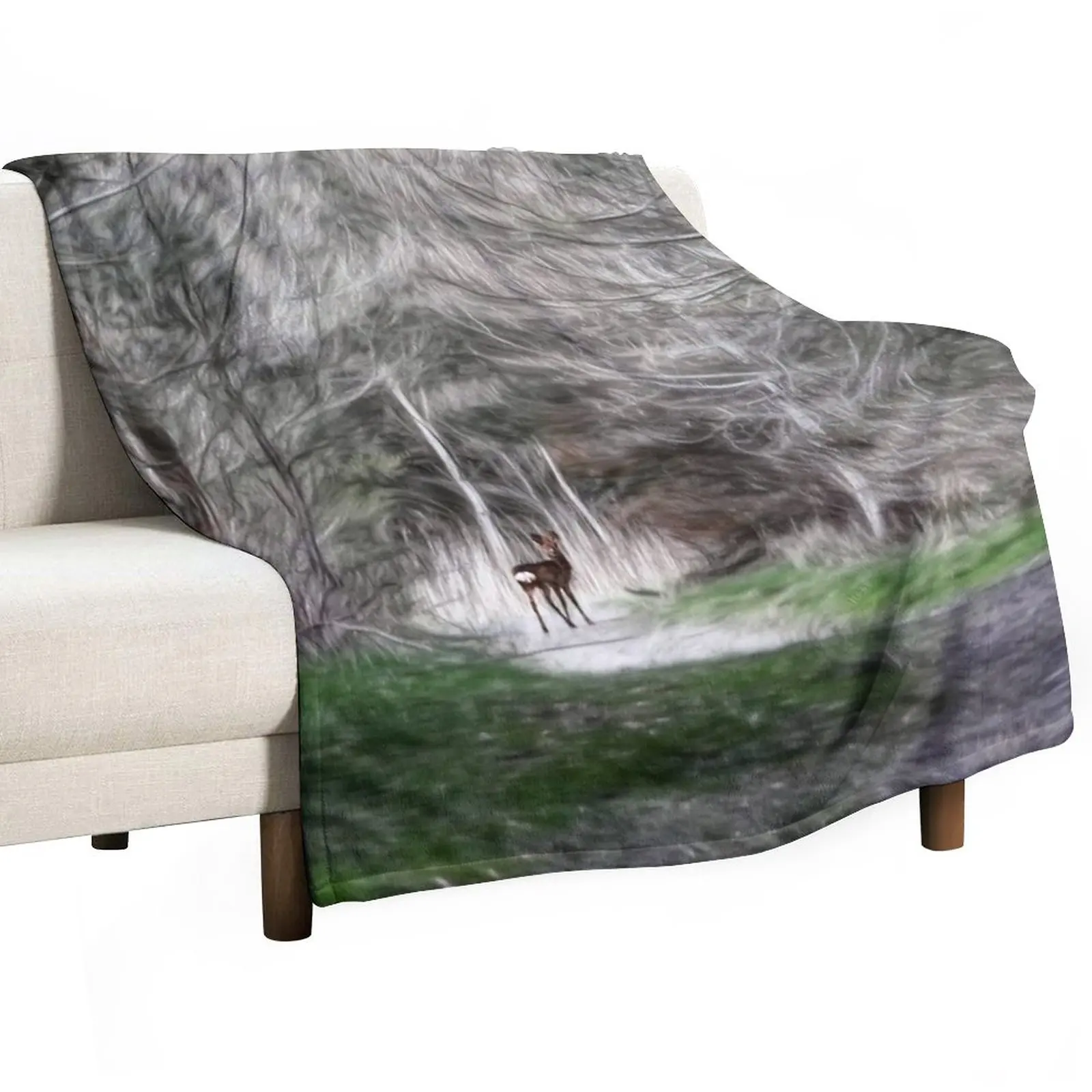 

Fantasy woodland forest animals Throw Blanket warm winter Nap Decorative Sofas for sofa Blankets