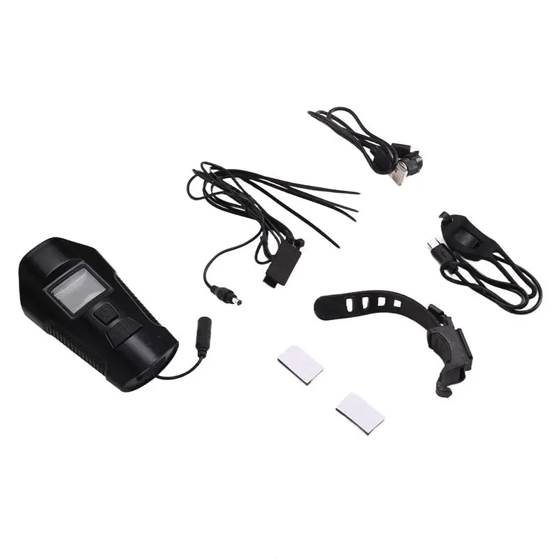 NEW HOT In Stock-4 In 1 Bicycle Front Light With Horn Bike Light USB Rechargeable Waterproof Speedometer Cycling Accessories