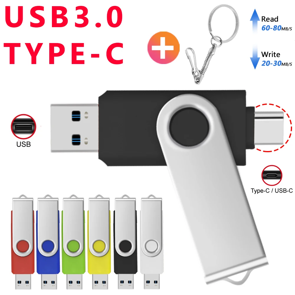 2 in 1 New USB 3.0 TYPE C USB Flash Drive OTG Pen Drive 512GB 256GB 128GB 64GB 32GB 16GB Memoria USB Stick usb disk Photography