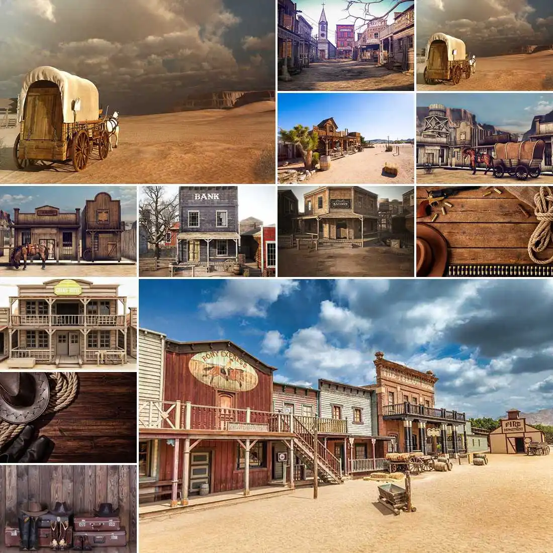 

MOON.QG Boy Birthday Backdrop Photography Wilderness Town Party Decoration Western Cowboy Photo Studio Backgrounds Photobooth