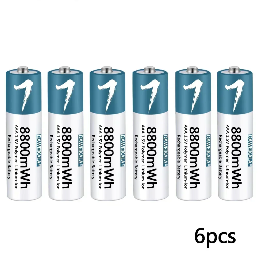 1,5 V AAA-batterij Oplaadbare lithium-ionbatterij 8800 mWh AAA-batterij voor afstandsbediening muis kleine ventilator Elektrisch speelgoed