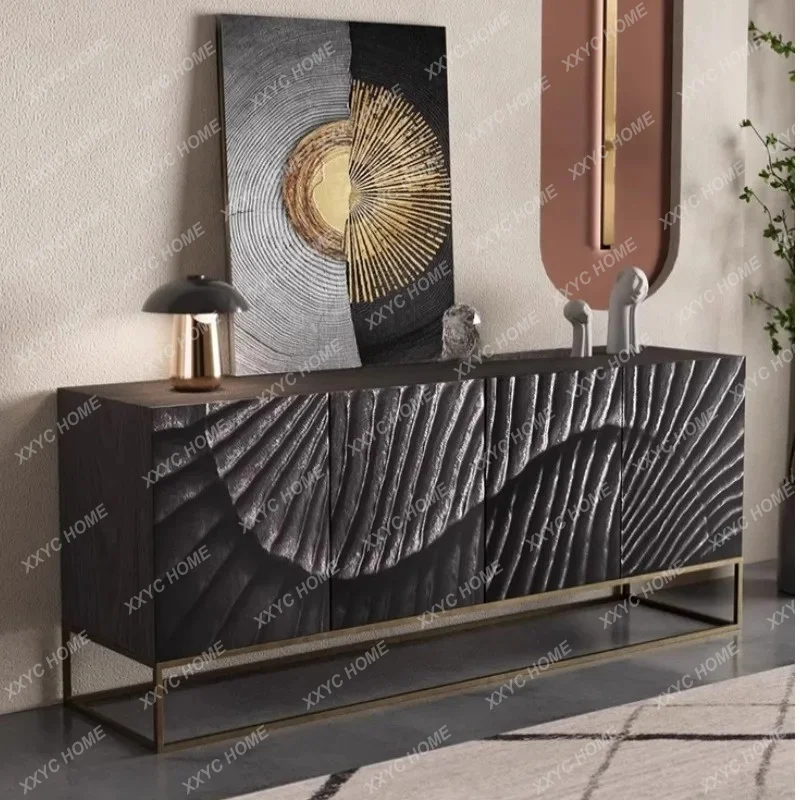 

M Medieval style paint dining side creative home solid wood porch cabinet household storage cabinet