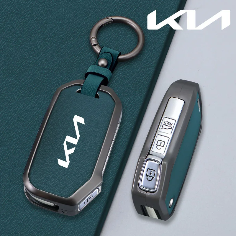 Zinc Alloy Leather Car Key Case Cover For KIA Ceed 2023 CD Forte 2018 2019 2021 Cerato 2019 K3 Gt Seltos Sportage 2020 Sorento