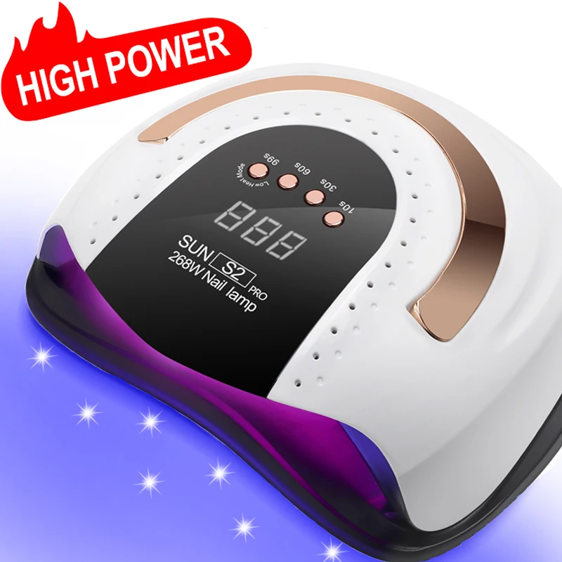 SUN UV SUN S2 Nail Lamp 168W UV LED Nail Dryer for Curing Gels Polish With Smart Sensor Manicure Nail Art Salon Equipment Brand