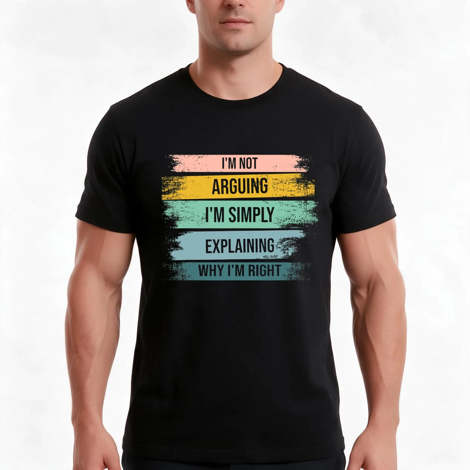 I'm Not Arguing I'm Simply Explaining Why I'm Right T-Shirt, Summer Casual Cotton Tee, Oversized Streetwear Tops, 100% Cotton