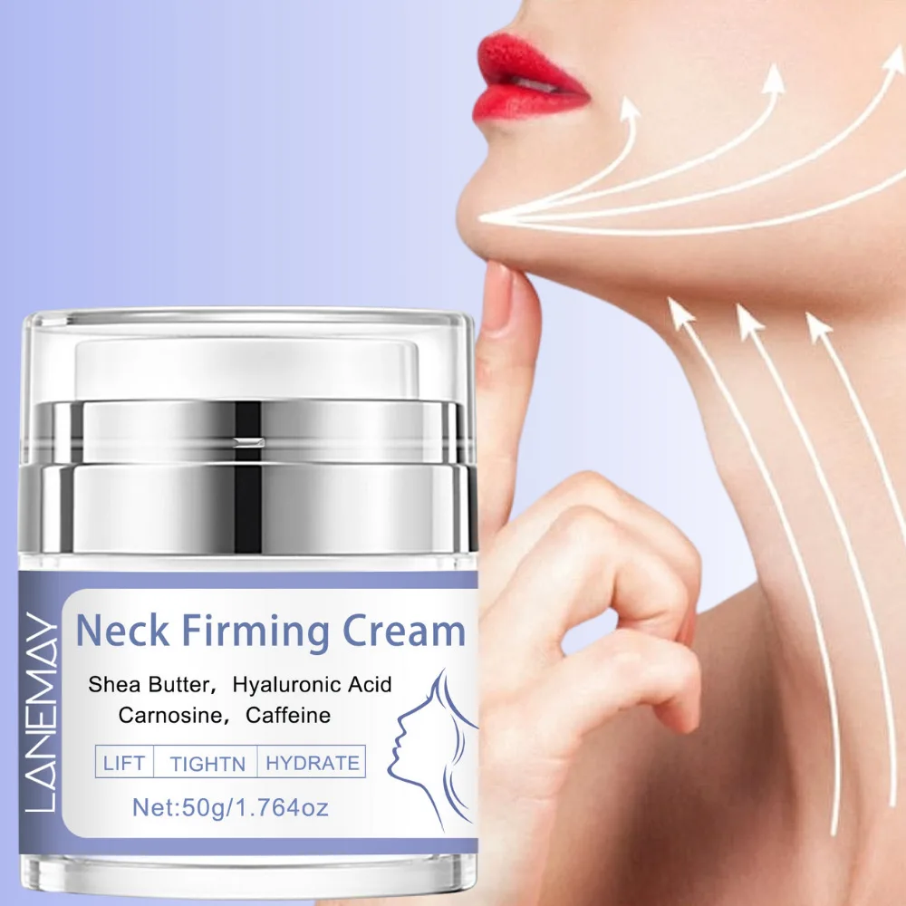Shea Butter Firming Cream Tightens the Neck Skin, Improves Dullness and Deeply Hydrates and Moisturizes. Neck Firming Cream 50g