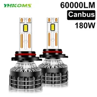 YHKOMS H7 LED Canbus H11 H1 H4 60000LM 180W HB3 9005 HB4 9006 H8 bombillas LED para faros de coche lámpara automática PTF STG 12V lámpara antiniebla 6000K