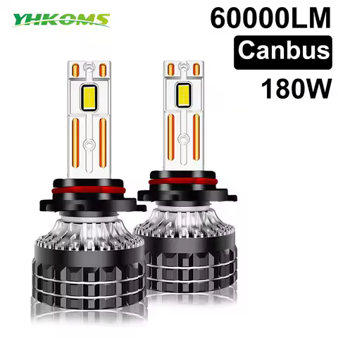 YHKOMS H7 LED Canbus H11 H1 H4 60000LM 180W HB3 9005 HB4 9006 H8 LED Car Headlight Bulbs Auto Lamp PTF STG 12V Fog Lamp 6000K