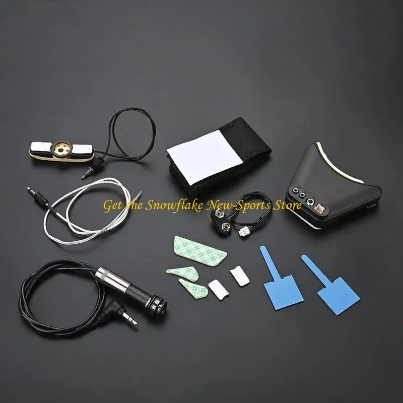 E56D Acoustic Guitar Microphone Sound Hole Equalizers Piezo Pickup  Easy Installation