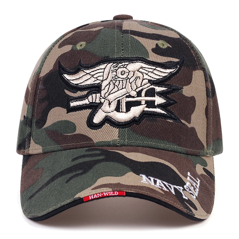 Unisex Seal Assault Team Baseballkappen mit Stickerei, für Frühling und Herbst, verstellbare Freizeithüte für den Außenbereich, Sonnenschutzhut – Detail 7