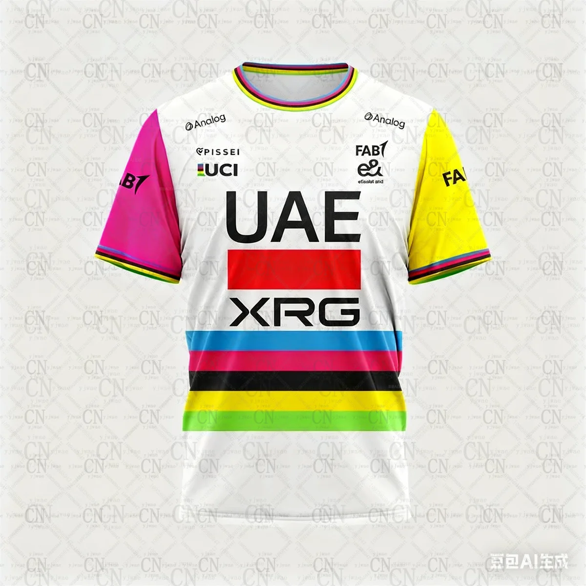 Maillot de Champ du monde de l'équipe américaine XRG Tadej Pogacar, pour enfants et adultes, séchage rapide, respirant, pour vélo de montagne, 2025