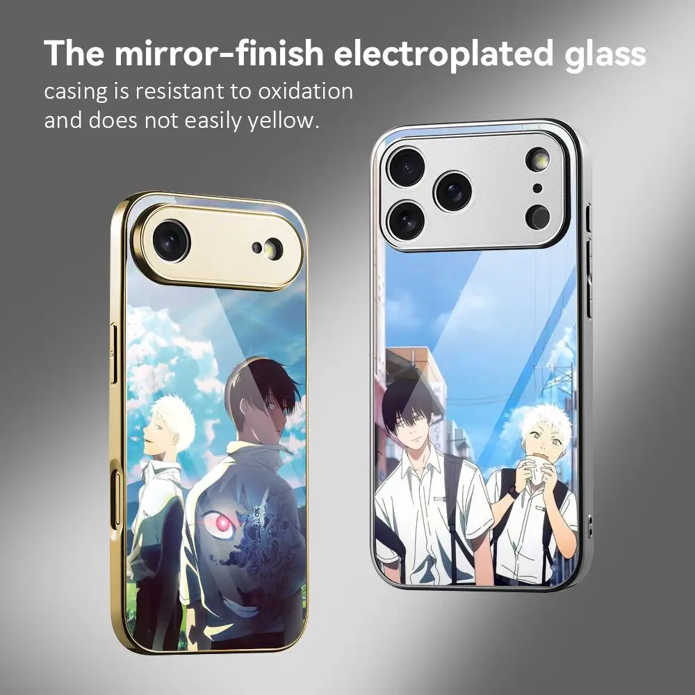 S-Summer Hikaru DiedD Comic Phone Case For IPhone 17 16 15 14 13 12 Pro Max Plus Electroplated Metal Bumper Shockproof Case