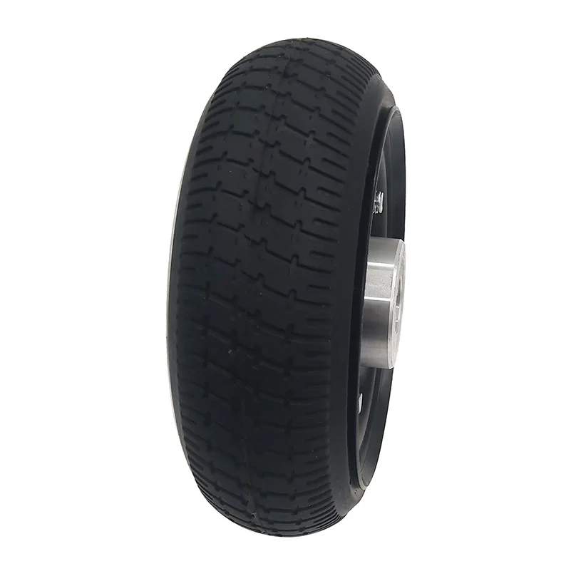 165x55 solid tire with wheel hub keyway has good load-bearing capacity is suitable for hand-held floor scrubbers/sweepers