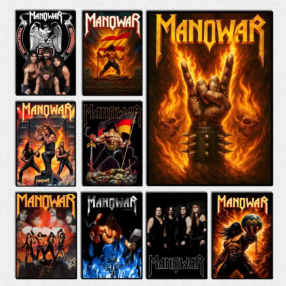 Heavy Metal Band M-Manowar Poster High Quality Wall Art For Home Office Bedroom Living Room Hallway Bar Perfect Gift Idea