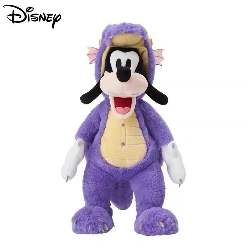 Disney Kawaii Purple Dragon Goofy Goof Plush Toy Halloween Doll Catoon Dippy Dawg Room Decor Pillow Cushion Peluches Gift