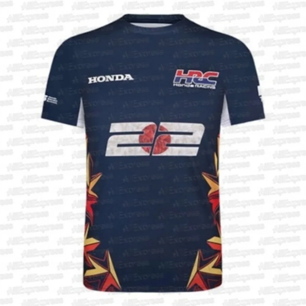 

Летняя футболка Honda для езды на мотоцикле по бездорожью, быстросохнущая дышащая спортивная футболка с короткими рукавами для мужчин и женщин, футболка для верховой езды, топы