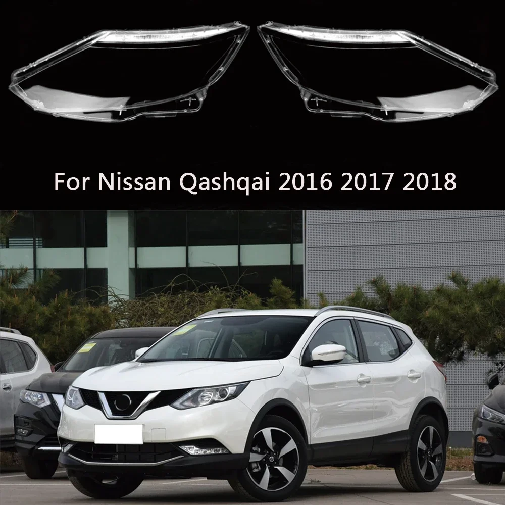 

HTTCY For Nissan Qashqai 2016 2017 2018 Automotive Accessories Replace A Transparent PC Lights Shell Headlight Headlamp Covers