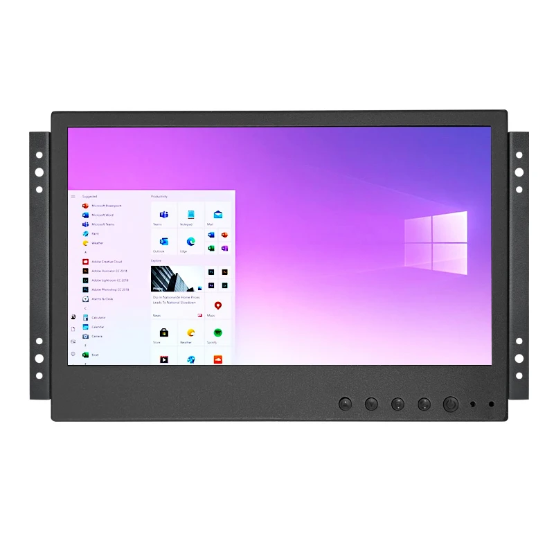 10.1 Inch 1280*720 TFT VESA Panel Open Frame Industrial Resistive/Capacitive Touch Screen Monitor LCD Display HDMI/BNC/VGA/AV