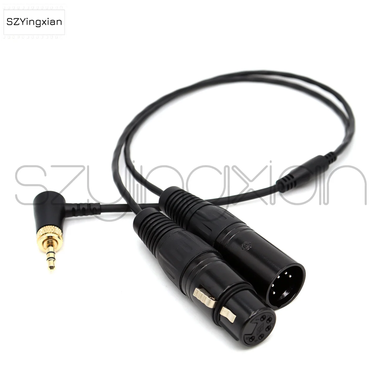 كابل توصيل DMX للذكور والإناث بقفل 3.5 ملم XLR 5Pin، مما يوفر وظيفة DMX لتركيبات الإضاءة NANGUANG