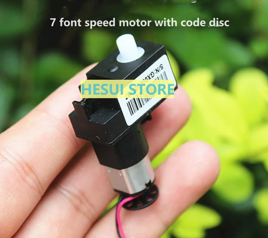 1/2 Stück 3,7 V kleiner 7-Wort-Linienmotor mit Codescheibe DC-Rückwärts- und Rückwärtsmotor