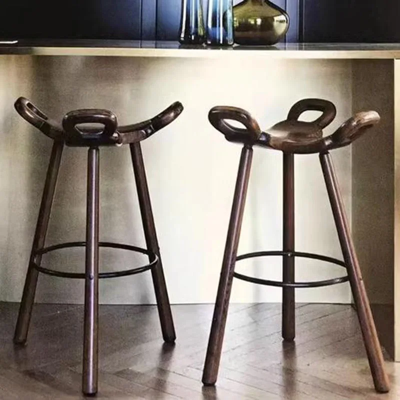 

External Counter Bar Stools Restaurant Portable Minimalist Industrial Bar Stools Console Standing Taburetes De Bar Furniture