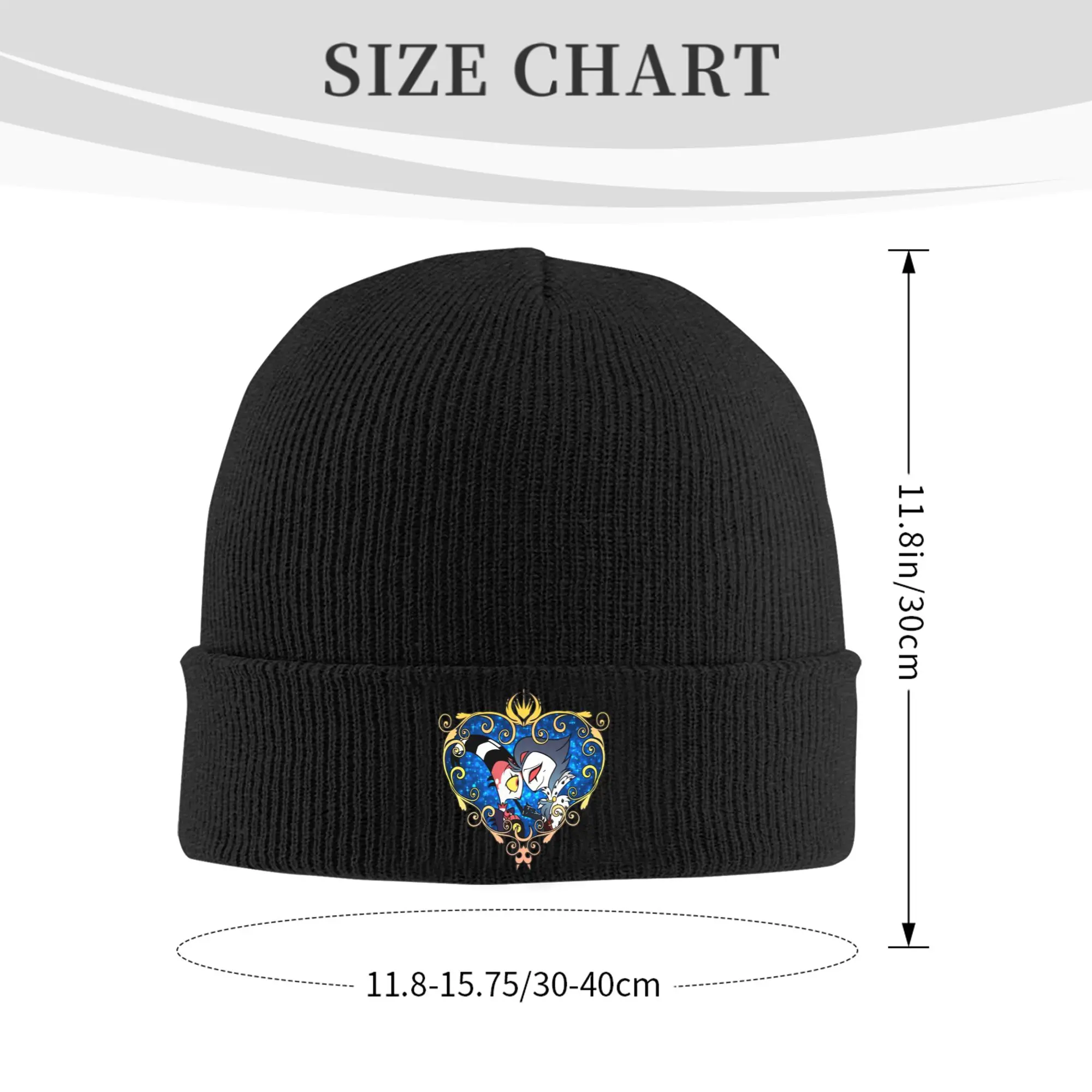 Stolas Blitzo Heart Frame Knitted Caps Women's Men's Skullies Beanies Winter Hats Acrylic Helluva Boss Warm Caps