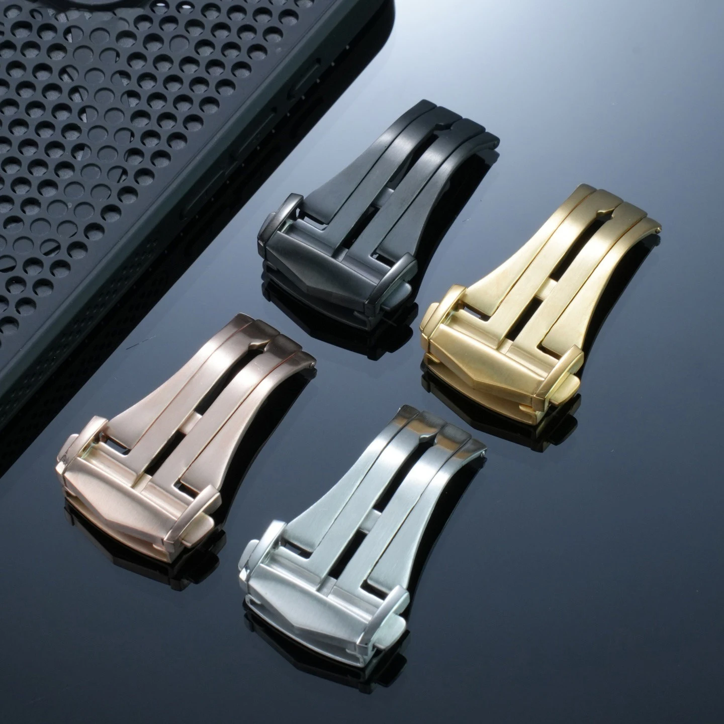 Stainless Steel Foldable Deployment Clasp Buckle, Replacement Accessories suitable for Omega Seamaster De Ville Watchband