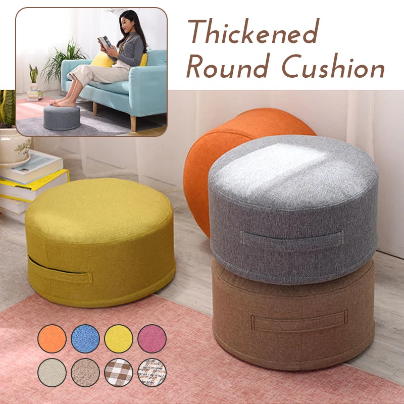 Meditation Cushion Tatami Cushion Cover Round Yoga Mat Floor Seat Pad Thicken Coffee Table Pouf Japanese Style Futon Home Decor