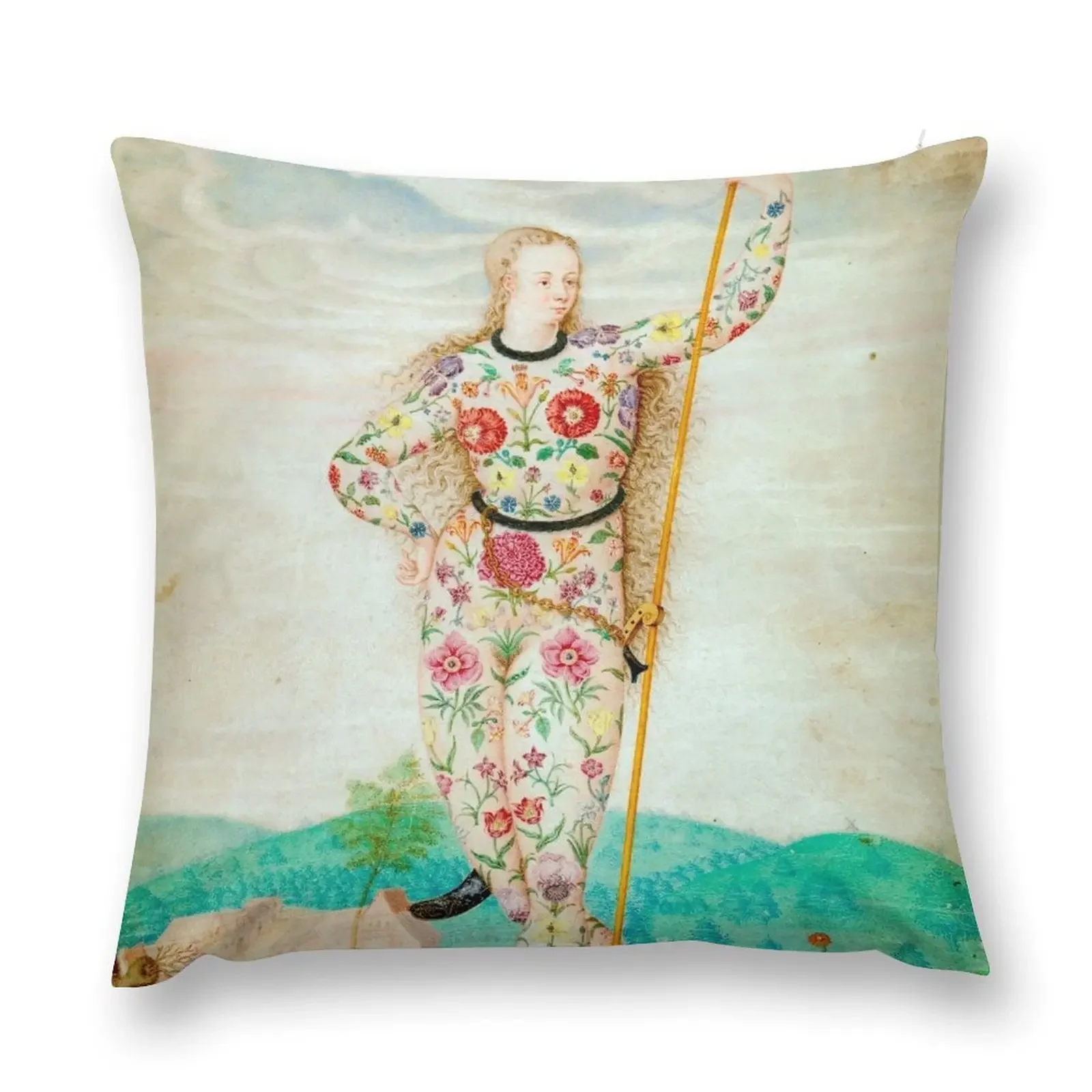 

A YOUNG DAUGHTER OF THE PICTS - JACQUES LE MOYNE DE MORGUES Throw Pillow Sofa Cushion pillow