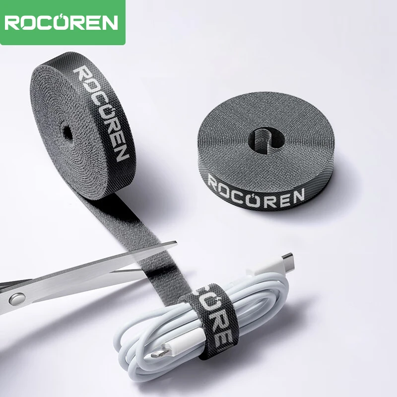 Rocoren Cable Organizer USB Cable Management Wire Winder Charger Protector For Phone Mouse Earphone Cable Holder Cord Protection