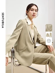 SENTUBILA Women Pant Suit Sets 2 Piece Office Work Business Outfits 2024 Autumn Notched Blazer Suits New Matching Set 143Z56177