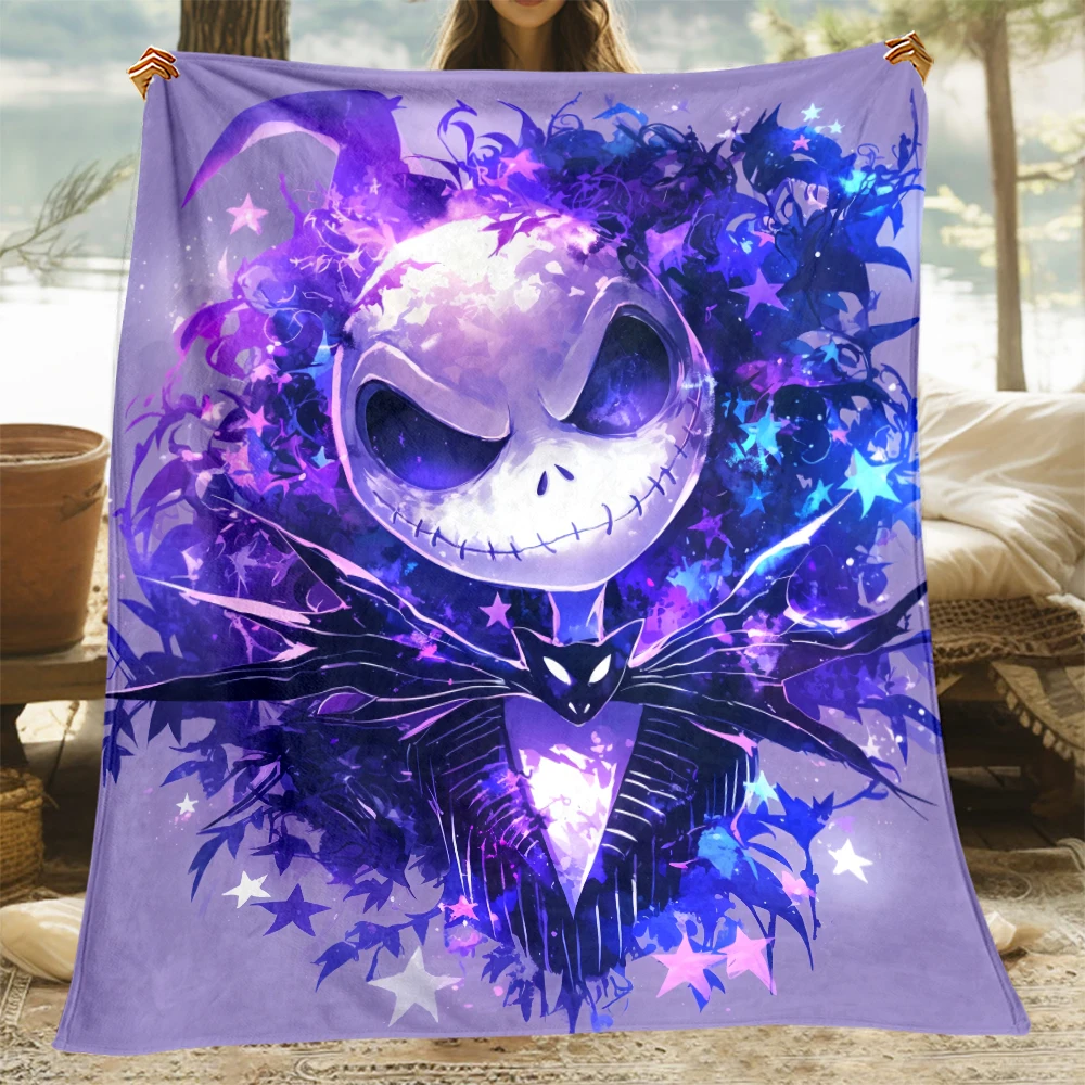 The Nightmare Before Christmas Jack Printed Flannel Blanket.Four Season Blanket.for Sofa,beds,living Rooms,travel Picnic Gift