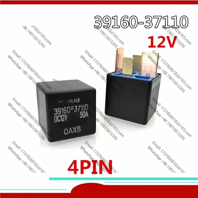 

5PCS/LOT 100%Original New Automobile relay 39160-37110 39160 37110 DC12V 12VDC 50A 4PINS