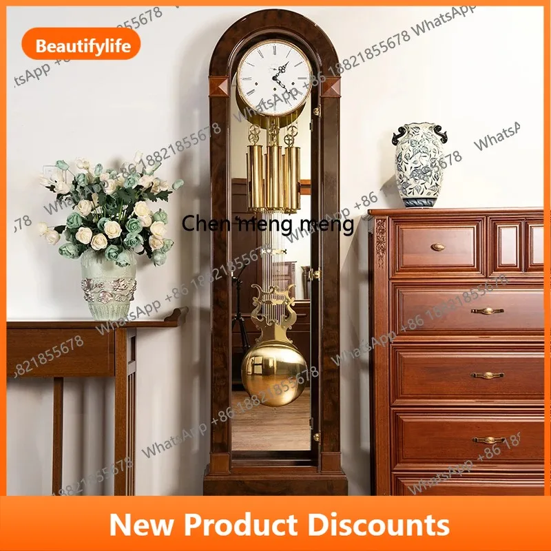 

C56 European floor clock living room villa seat clock Chinese retro pendulum clock American vertical machinery