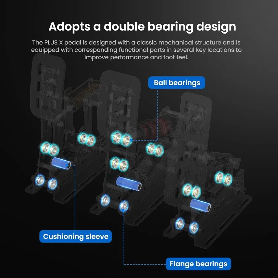 Pro Plus Racing Simulator Hydraulic Pedals for Sim Racing - Black Enhanced Performance with Precision Control
