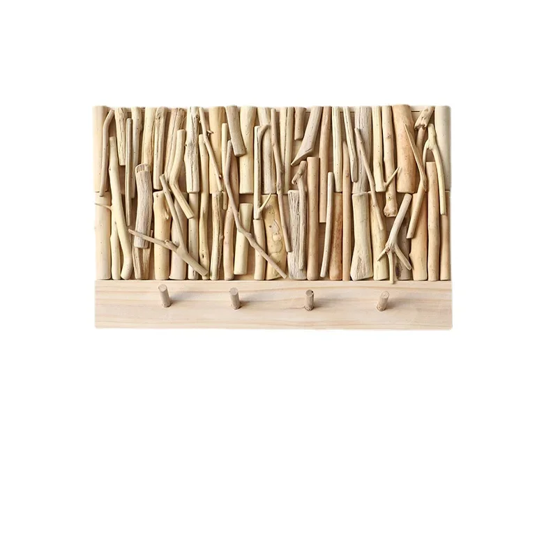 

Wood Clothes Rack: Multi-Function Hooks for Hanging Decor Electricity Meter Box Block，Wall Hook for Pictures and Keys