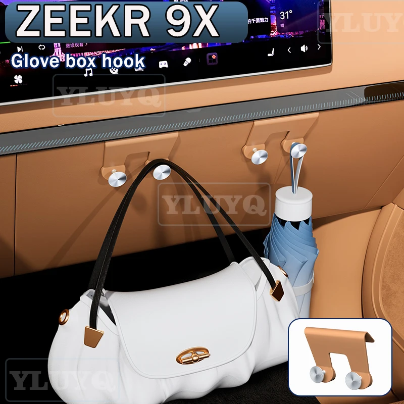 

For 2026 ZEEKR 9X Glove Box Hook, Passenger Car Hook for Storage, Interior Decoration Accessory Car interior accessories