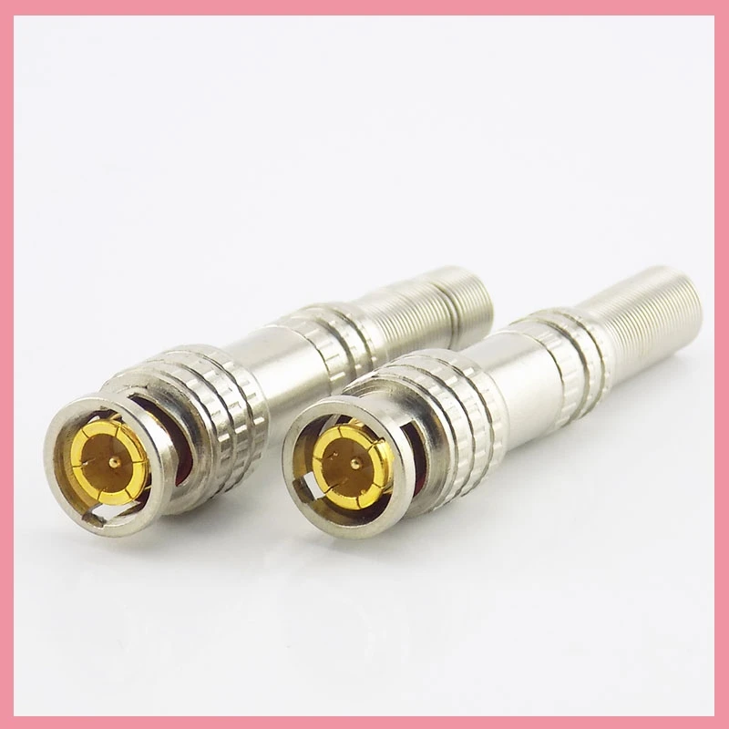 CCTV Accessories Coaxial RG59 Twist Spring BNC Connector Jack Adapter Twist-on BNC Male Camera Surveillance Kit System B6