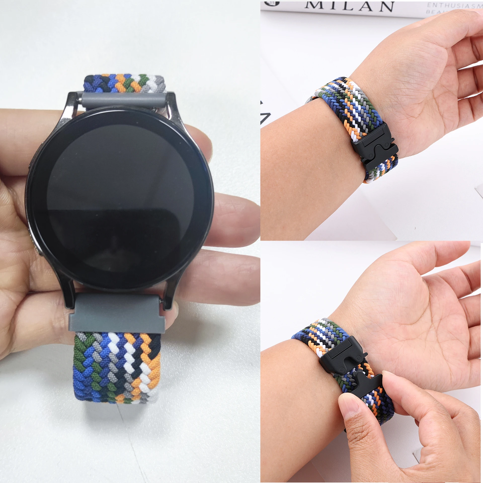 22 mm nylon gevlochten band voor fossiele horlogeband GEN 6 5 5E 44 mm armband Fossil Gen 5 Carlyle/heren Gen4 bands accessoires Correa