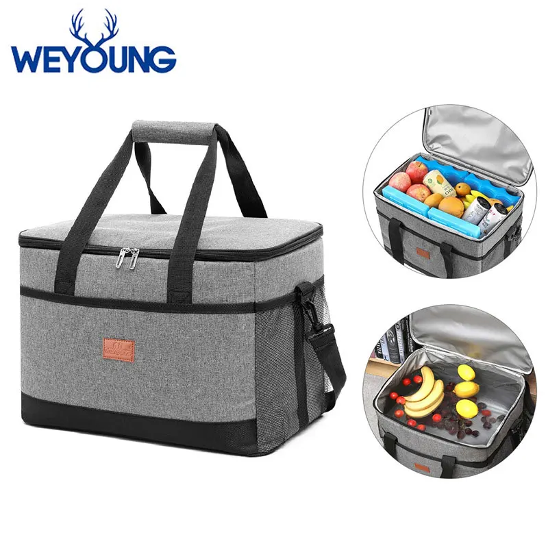 

35L Large Oxford Thermal Insulation Package Picnic Lunch Bento Bags Portable Container Bags Food Insulated Bag Cooler Bag