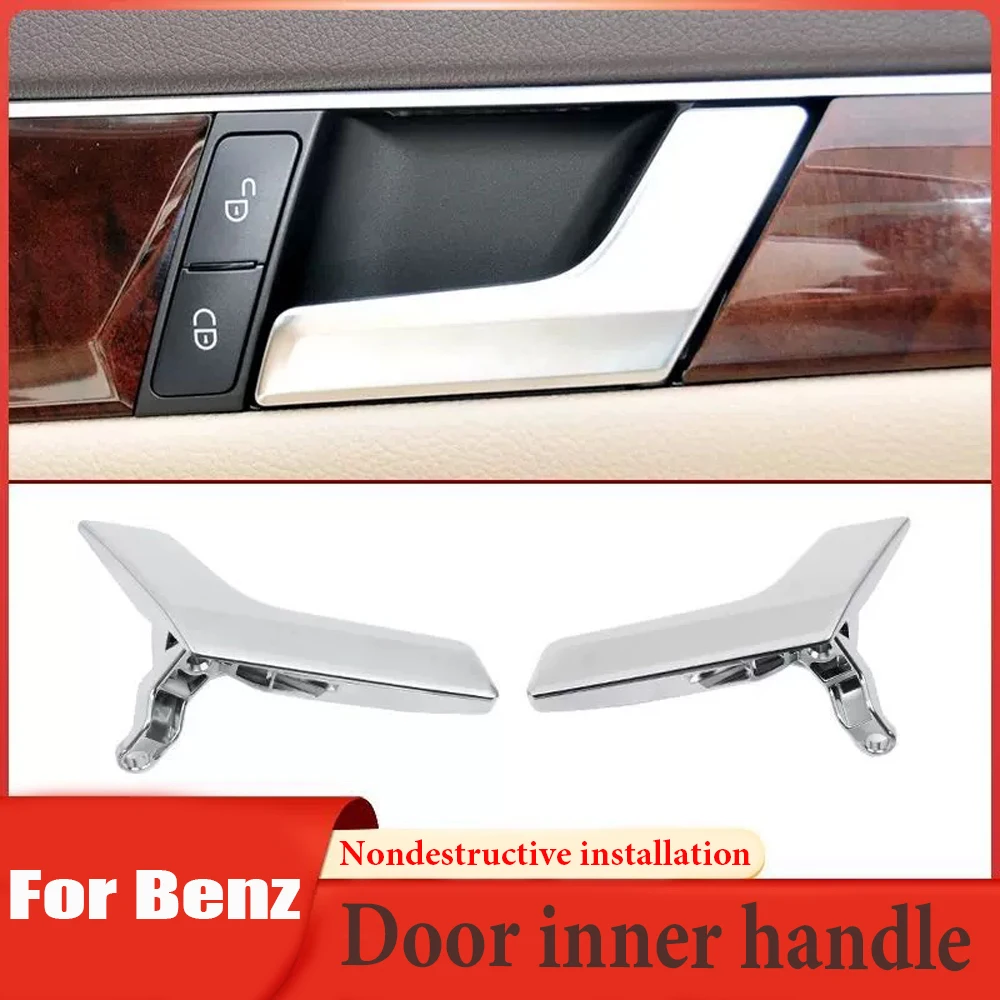 For Mercedes-Benz W204 C Class GLK 300 C180 C200 C300 Left Right Chrome Interior Unlock Door Pull Handle Auto Parts