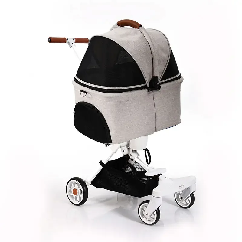 Pet Stroller,With Detachable Carrier Pet Trolley Carrier With Wheels Expandable Pet Carrier Rolling For Dogs And Cats