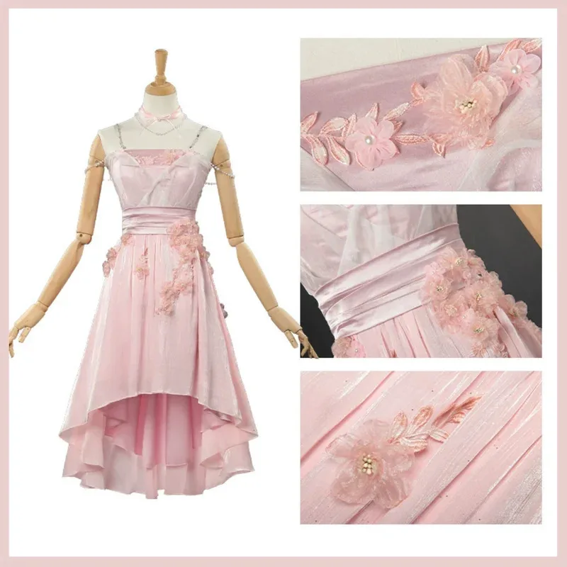 2025 aaa 게임 러브 앤 딥스페이스 플레이어 히로인 제인 자비에르 라파엘 코스프레 의상 봄꽃 핑크 드레스 가발 여성 섹시 의상