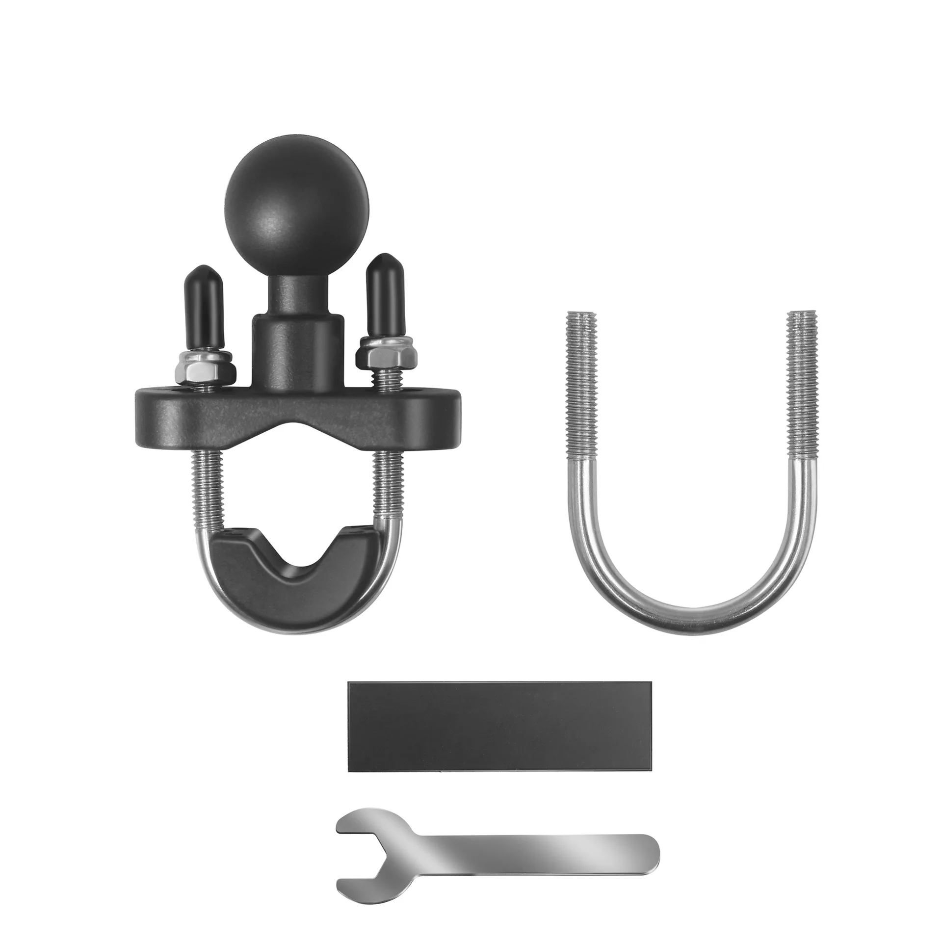 1 inch Ball Head Mount Adapter U-Bolt Motorcycle Handlebar Bike Rail Rod Bracket for GoPro insta360 x3 Action Camera Mounts