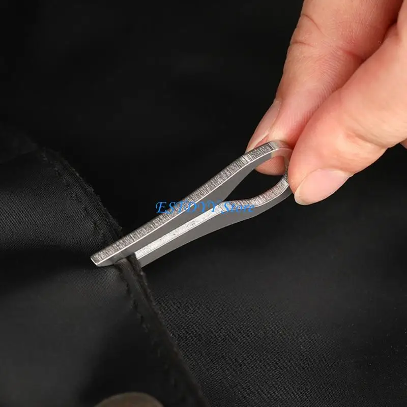 G6DE 2 Pcs Stainless Steel Belt Buckle Portable Pocket Clip Waist Clip Keychain Hanging Buckle Outdoor Carabiner Hook